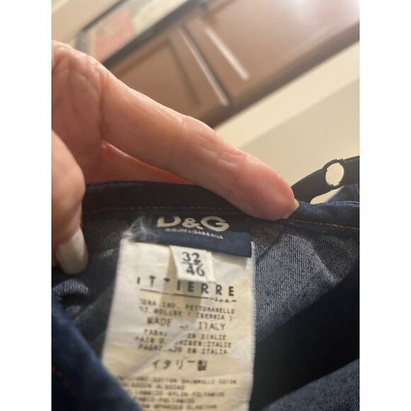 DOLCE & Gabbana -Blue Denim dress Vintage  size 46 Italy - Picture 7 of 8